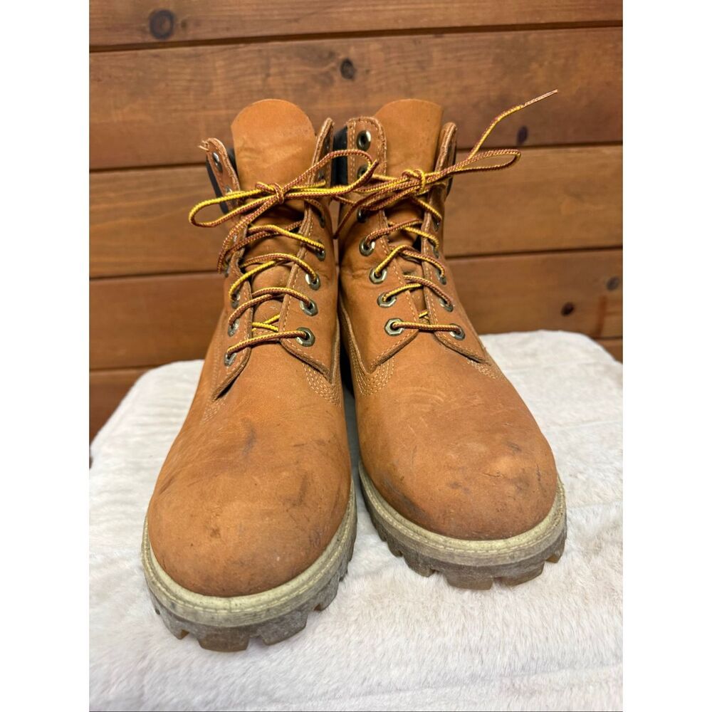 Timberland Men's 6-Inch Premium Waterproof Boots rust nubuck Sz 9.5 72066 - Picture 7 of 8